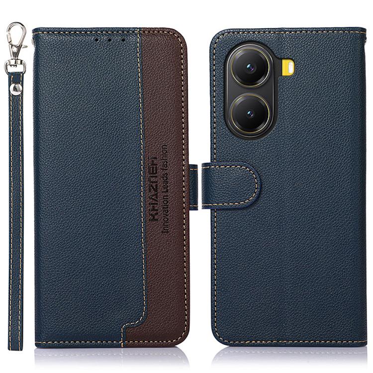 

For Xiaomi Poco X7 Pro KHAZNEH Litchi Texture Leather RFID Phone Case(Blue)