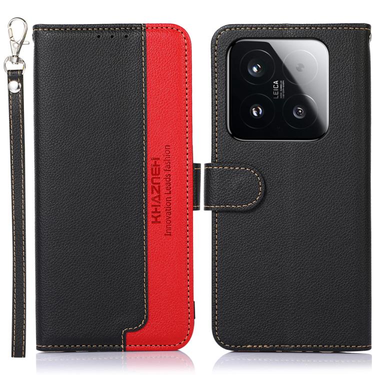 

For Xiaomi 15T 5G KHAZNEH Litchi Texture Leather RFID Phone Case(Black)