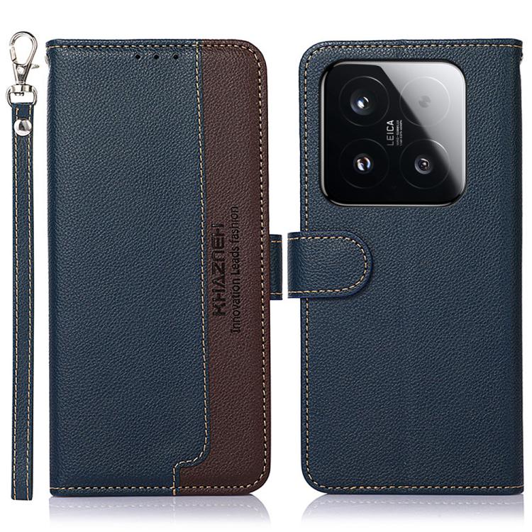 

For Xiaomi 15T 5G KHAZNEH Litchi Texture Leather RFID Phone Case(Blue)