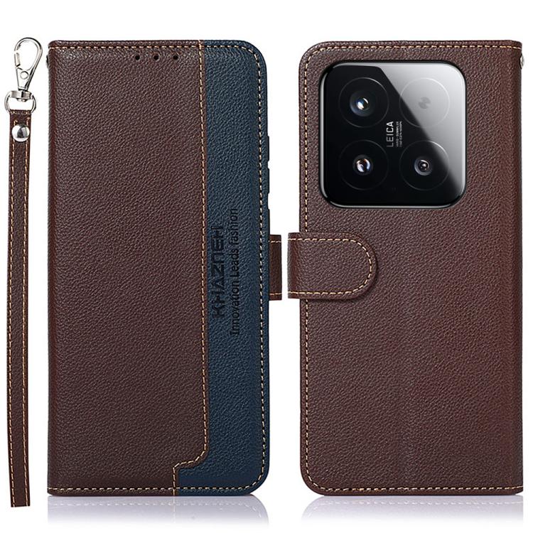 

For Xiaomi 15T 5G KHAZNEH Litchi Texture Leather RFID Phone Case(Brown)