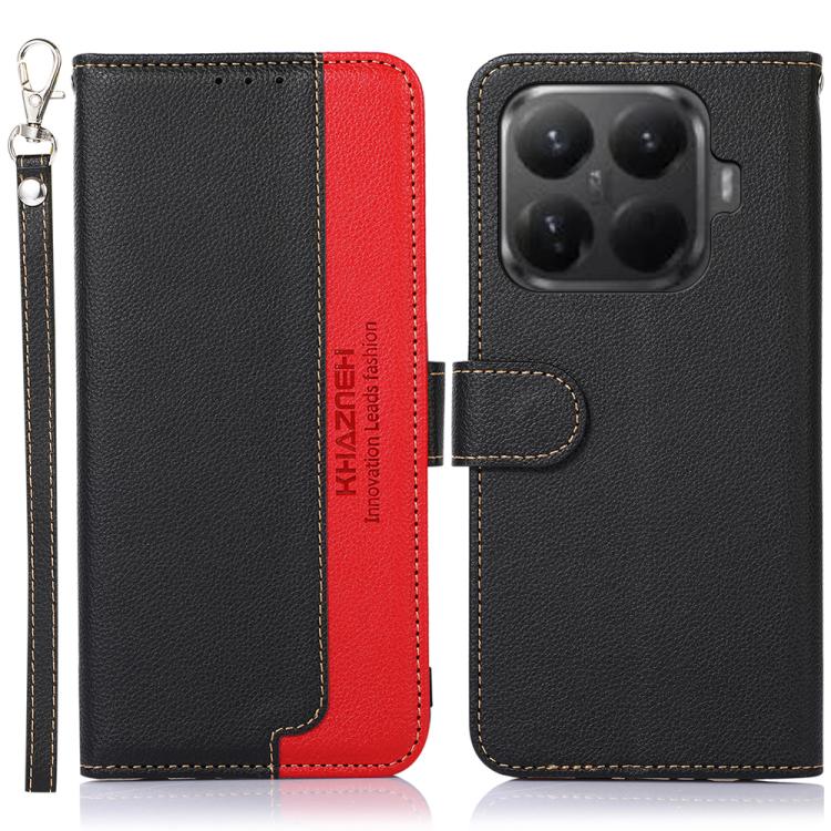

For Xiaomi 15T Pro 5G KHAZNEH Litchi Texture Leather RFID Phone Case(Black)