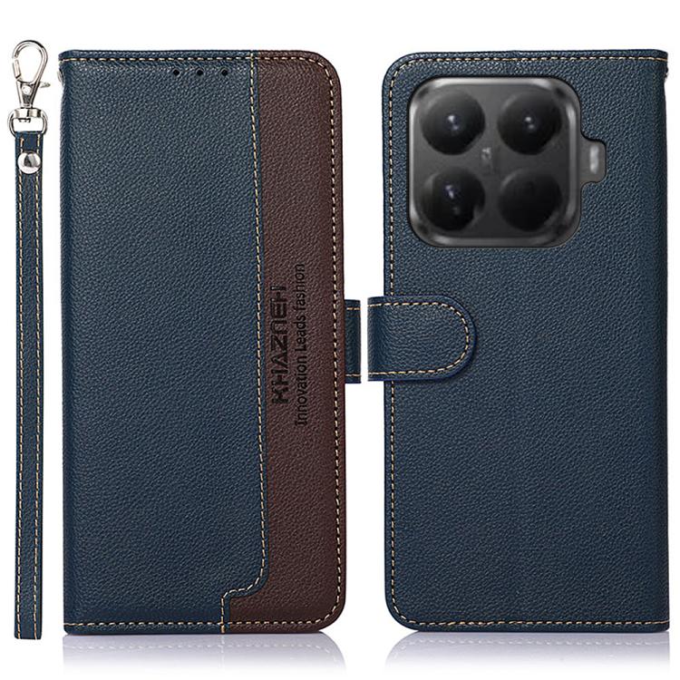 

For Xiaomi 15T Pro 5G KHAZNEH Litchi Texture Leather RFID Phone Case(Blue)