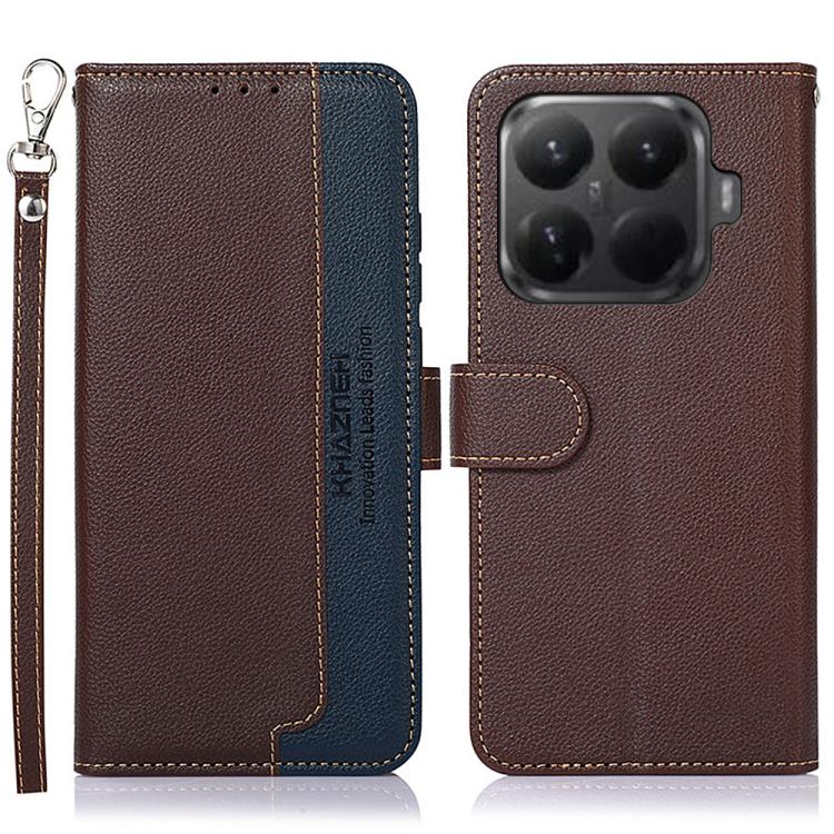 

For Xiaomi 15T Pro 5G KHAZNEH Litchi Texture Leather RFID Phone Case(Brown)