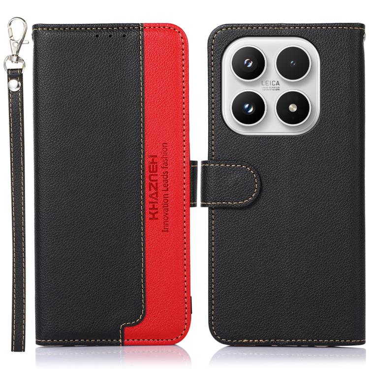 

For Xiaomi 17 KHAZNEH Litchi Texture Leather RFID Phone Case(Black)