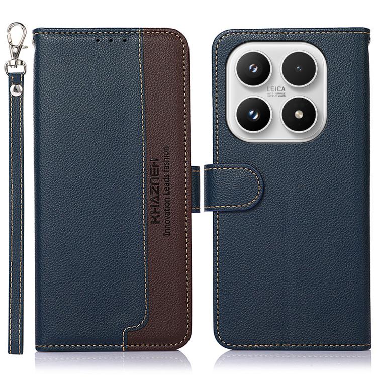 

For Xiaomi 17 KHAZNEH Litchi Texture Leather RFID Phone Case(Blue)