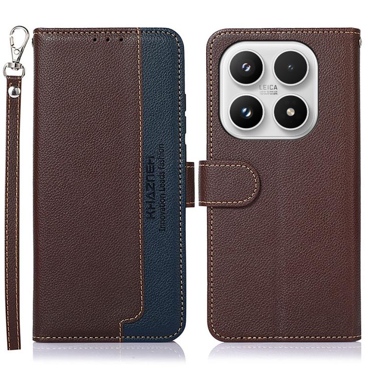 

For Xiaomi 17 KHAZNEH Litchi Texture Leather RFID Phone Case(Brown)