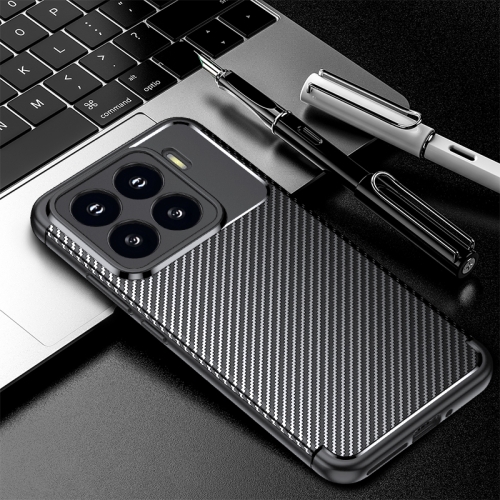 

For Xiaomi 15 Carbon Fiber Texture Shockproof TPU Phone Case(Black)