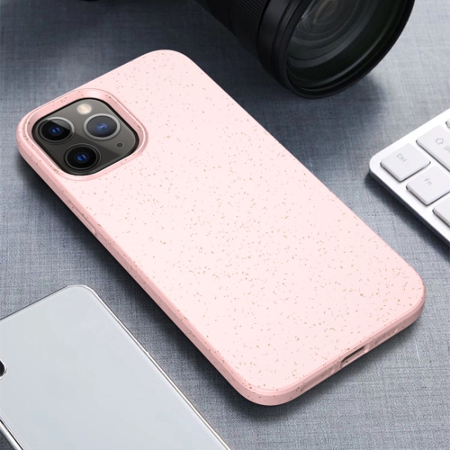 

For iPhone 12 mini Starry Series Shockproof Straw Material + TPU Protective Case(Pink)