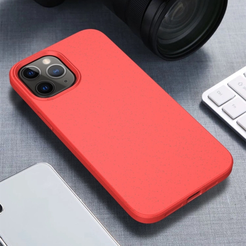 

For iPhone 12 / 12 Pro Starry Series Shockproof Straw Material + TPU Protective Case(Red)