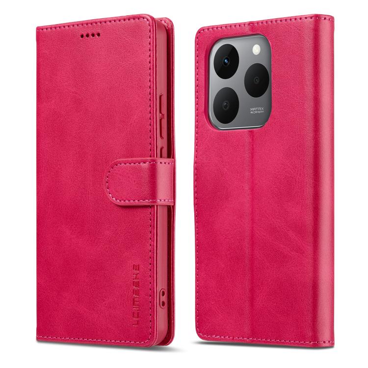 

For Xiaomi 15T 5G LC.IMEEKE Calf Texture Leather Phone Case(Red)