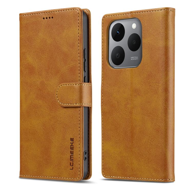 

For Xiaomi 15T 5G LC.IMEEKE Calf Texture Leather Phone Case(Brown)