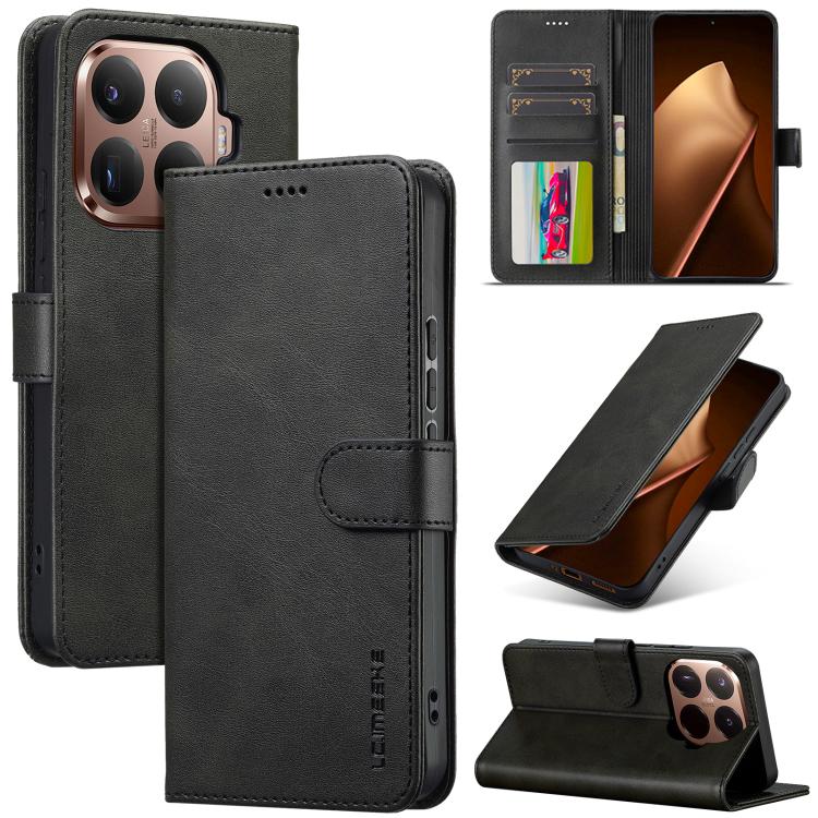 

For Xiaomi 15T Pro 5G LC.IMEEKE Calf Texture Leather Phone Case(Black)