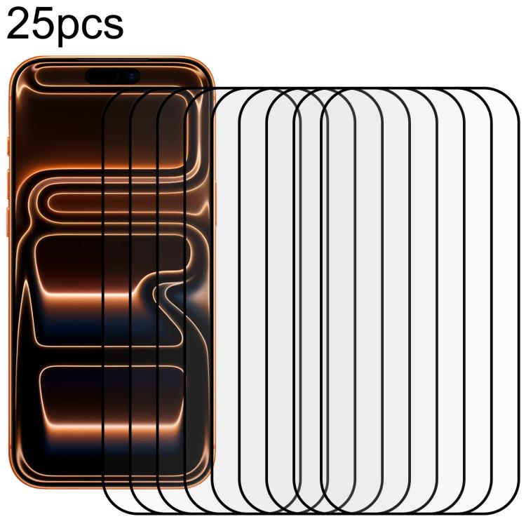 

For iPhone 17 Pro 25pcs Full Glue Screen Tempered Glass Film