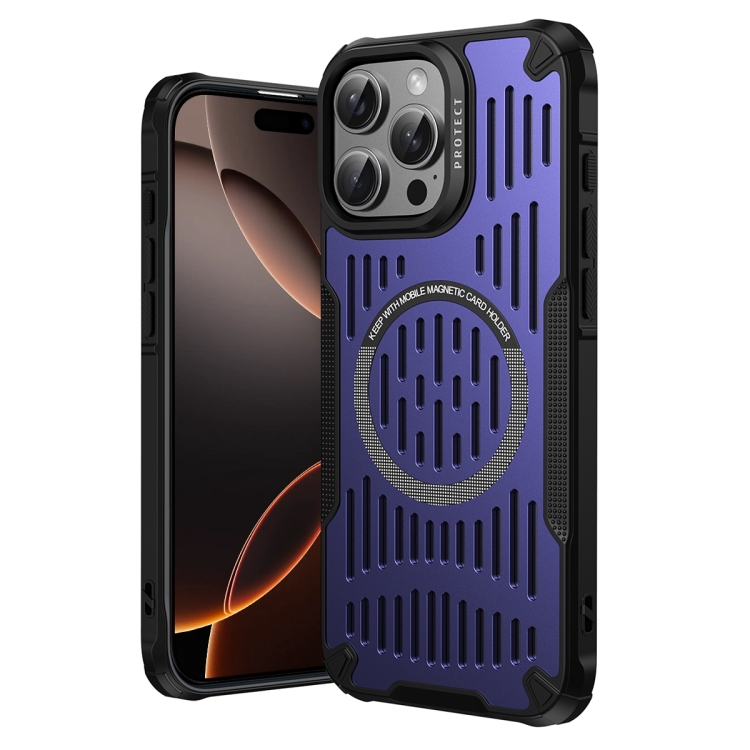 

For iPhone 16 Pro Ice Front Cooling MagSafe Magnetic Phone Case(Purple)