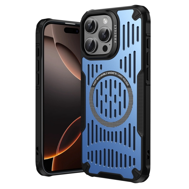 

For iPhone 16 Pro Ice Front Cooling MagSafe Magnetic Phone Case(Sierra Blue)