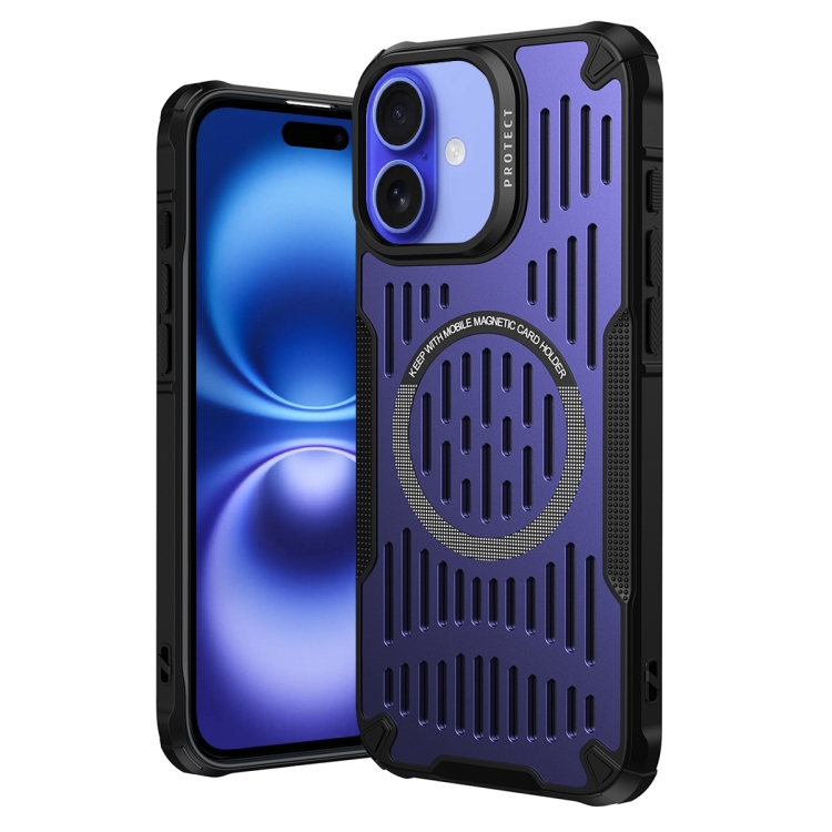 

For iPhone 16 Ice Front Cooling MagSafe Magnetic Phone Case(Purple)