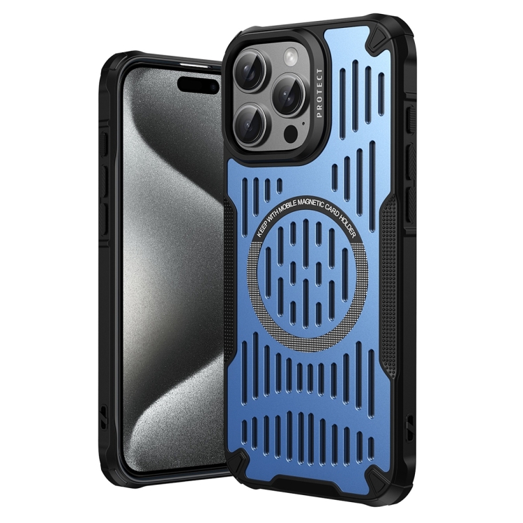 

For iPhone 15 Pro Ice Front Cooling MagSafe Magnetic Phone Case(Sierra Blue)