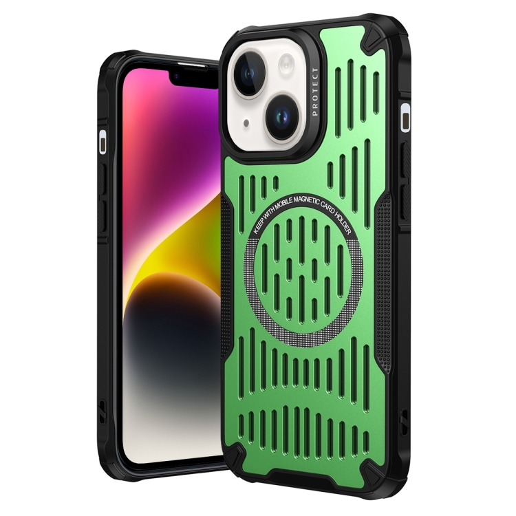 

For iPhone 14 Ice Front Cooling MagSafe Magnetic Phone Case(Green)
