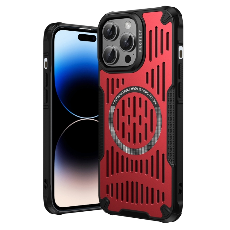 

For iPhone 14 Pro Ice Front Cooling MagSafe Magnetic Phone Case(Red)