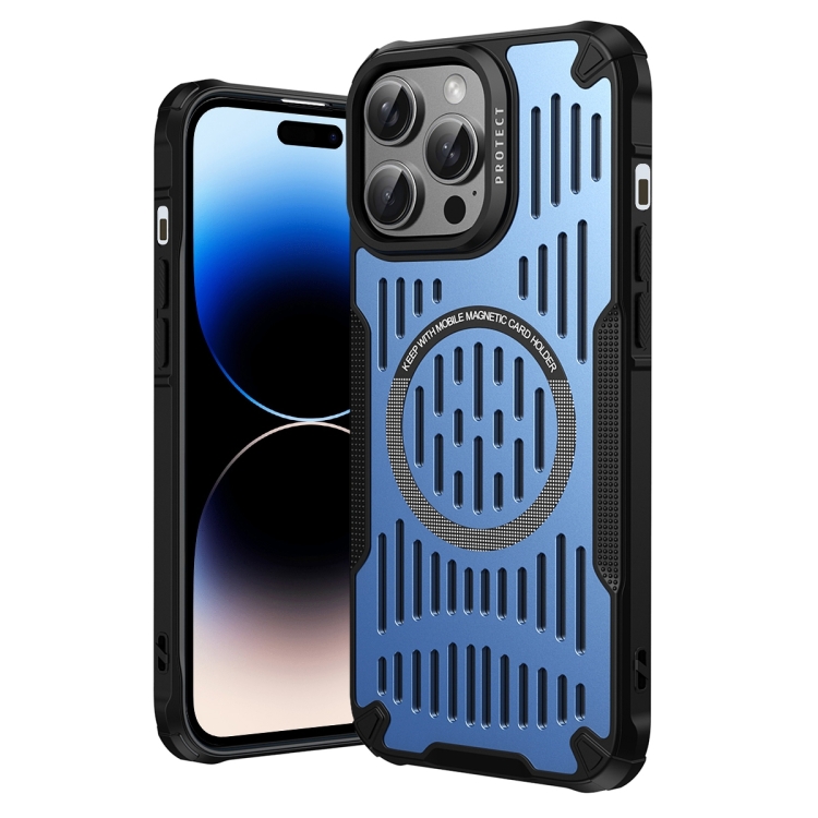 

For iPhone 14 Pro Ice Front Cooling MagSafe Magnetic Phone Case(Sierra Blue)