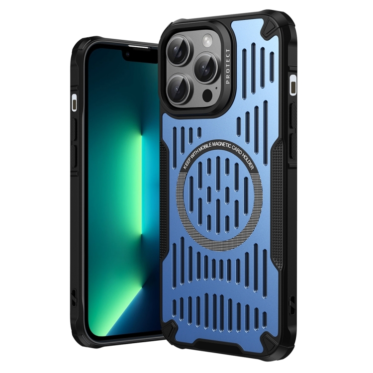 

For iPhone 13 Pro Max Ice Front Cooling MagSafe Magnetic Phone Case(Sierra Blue)