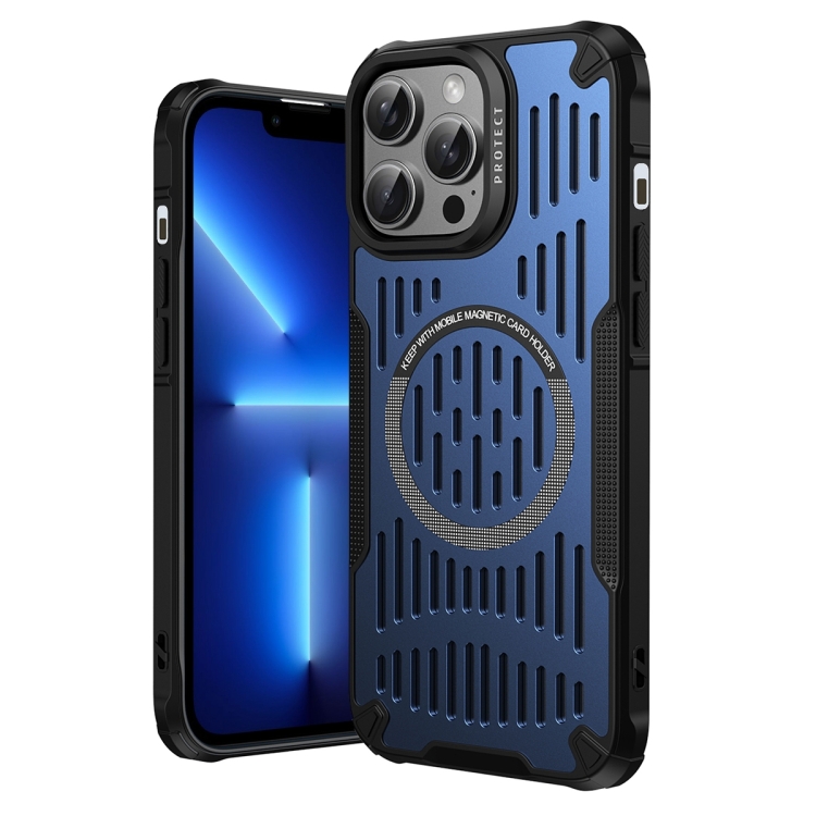

For iPhone 13 Pro Ice Front Cooling MagSafe Magnetic Phone Case(Sapphire Blue)