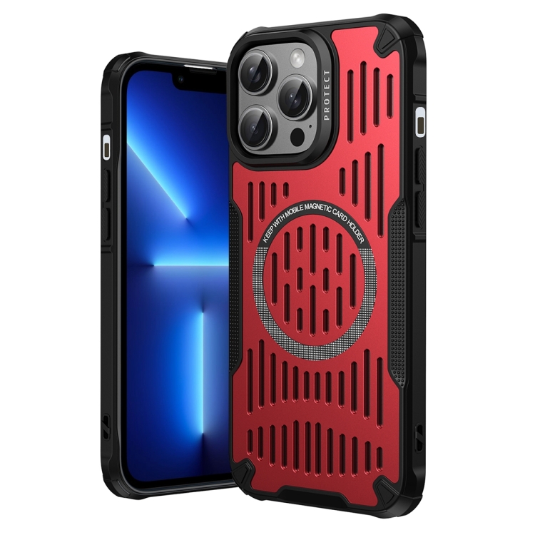 

For iPhone 13 Pro Ice Front Cooling MagSafe Magnetic Phone Case(Red)