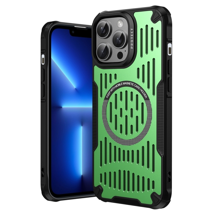 

For iPhone 13 Pro Ice Front Cooling MagSafe Magnetic Phone Case(Green)