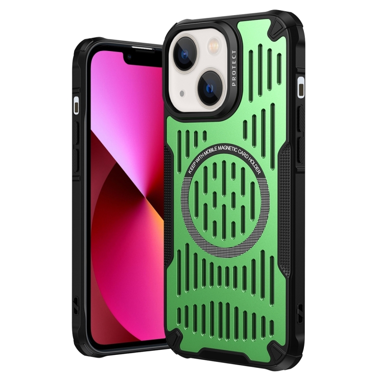 

For iPhone 13 Ice Front Cooling MagSafe Magnetic Phone Case(Green)