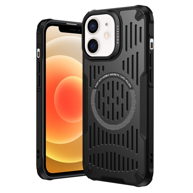 

For iPhone 12 Ice Front Cooling MagSafe Magnetic Phone Case(Black)