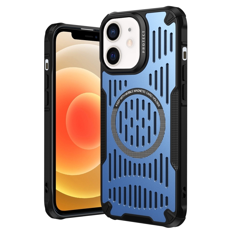 

For iPhone 12 Ice Front Cooling MagSafe Magnetic Phone Case(Sierra Blue)