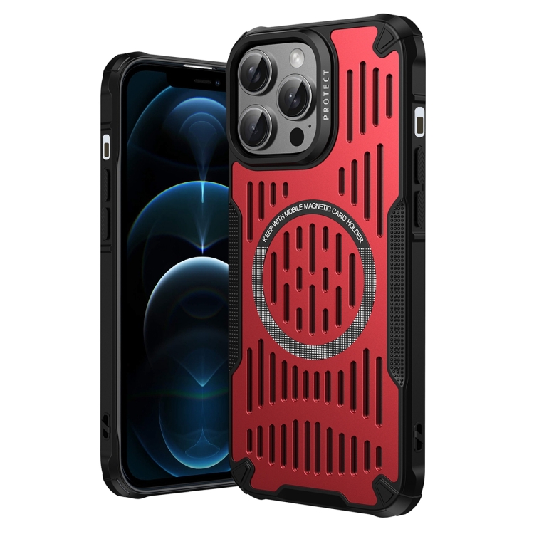 

For iPhone 12 Pro Max Ice Front Cooling MagSafe Magnetic Phone Case(Red)