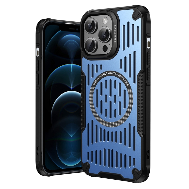 

For iPhone 12 Pro Max Ice Front Cooling MagSafe Magnetic Phone Case(Sierra Blue)