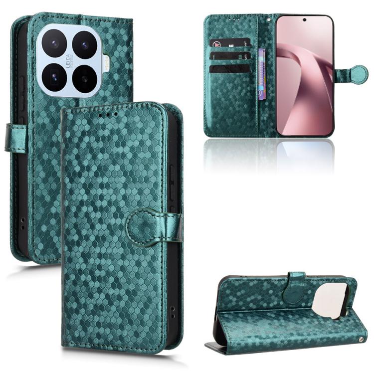 

For Xiaomi 17T Pro 5G Honeycomb Dot Texture Leather Phone Case(Green)