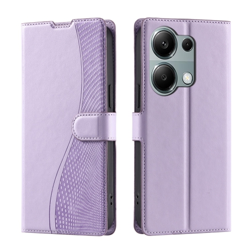 

For Redmi Note 13 Pro 4G Global Voltage Ultra-thin Dot Leather Phone Case(Purple)