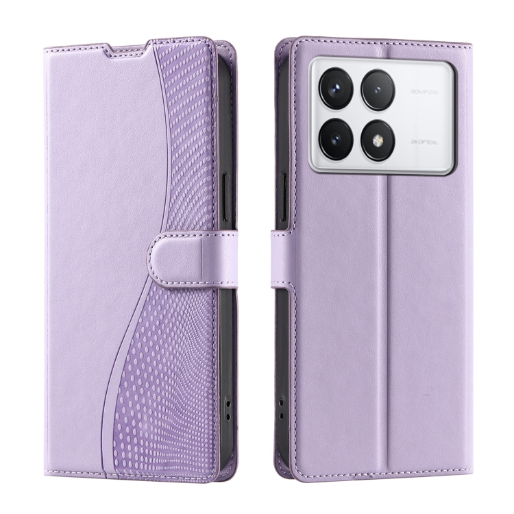 

For Redmi K70E Voltage Ultra-thin Dot Leather Phone Case(Purple)