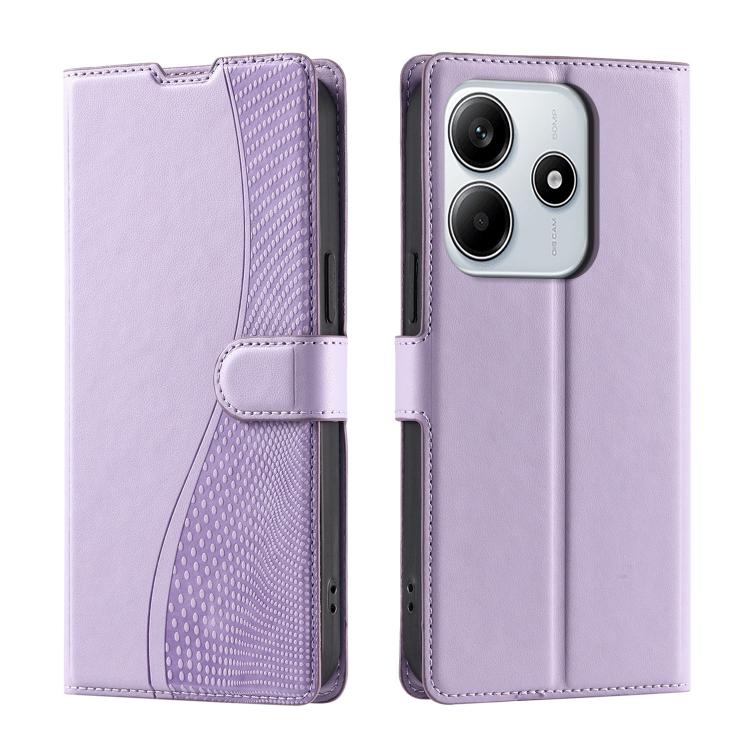 

For Redmi Note 14 5G Voltage Ultra-thin Dot Leather Phone Case(Purple)