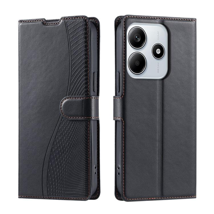 

For Redmi Note 14 5G Voltage Ultra-thin Dot Leather Phone Case(Black)