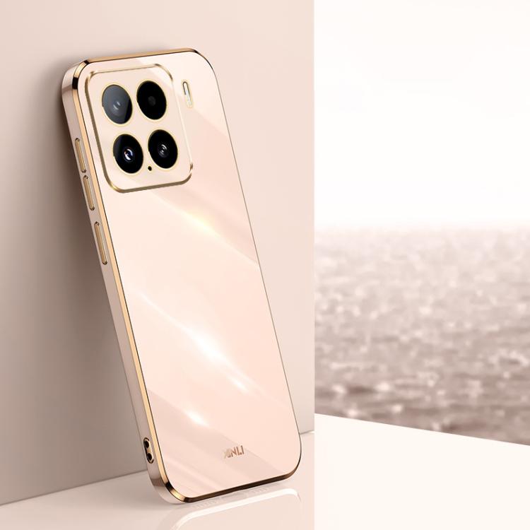 

For Xiaomi 15 XINLI Straight Edge 6D Electroplate TPU Phone Case(Pink)