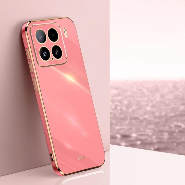 

For Xiaomi 15 XINLI Straight Edge 6D Electroplate TPU Phone Case(Hawthorn Red)