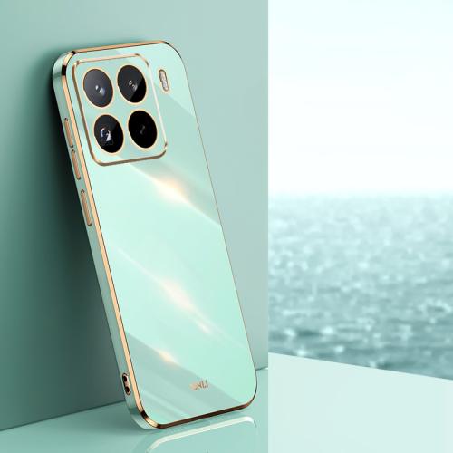 

For Xiaomi 15 Pro XINLI Straight Edge 6D Electroplate TPU Phone Case(Mint Green)