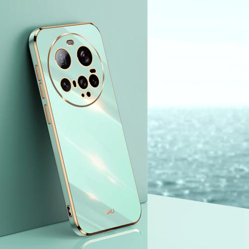 For Xiaomi 15 Ultra XINLI Straight Edge 6D Electroplate TPU Phone Case(Mint Green)