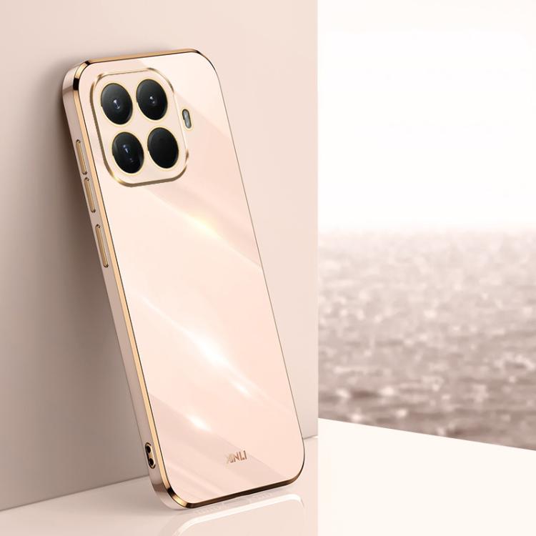 

For Xiaomi 15T Pro XINLI Straight Edge 6D Electroplate TPU Phone Case(Pink)