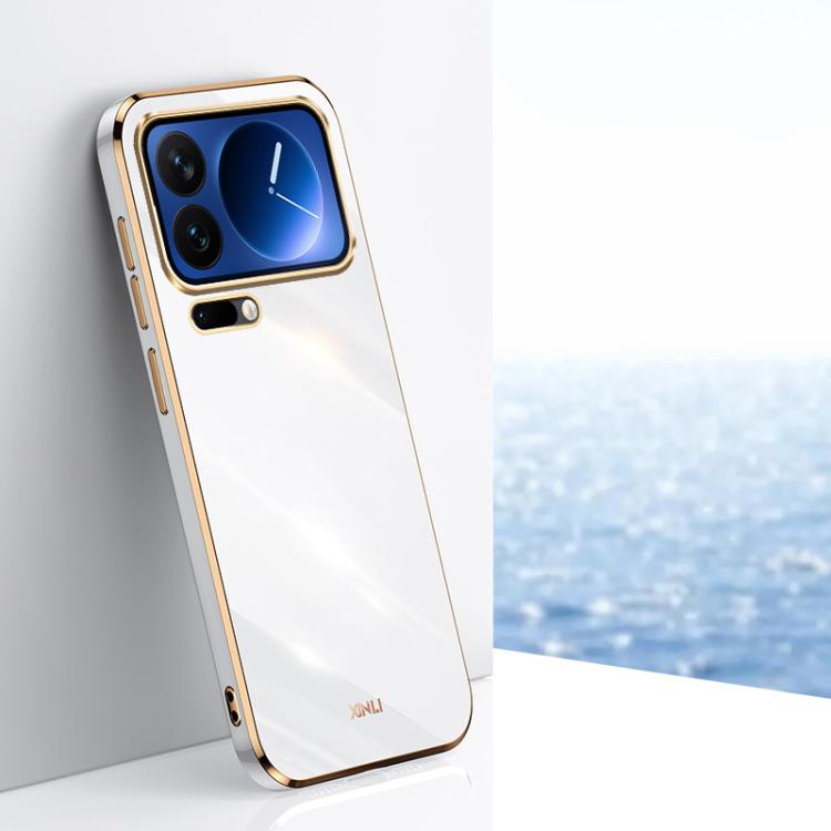 

For Xiaomi 17 Pro XINLI Straight Edge 6D Electroplate TPU Phone Case(White)