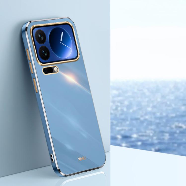 

For Xiaomi 17 Pro XINLI Straight Edge 6D Electroplate TPU Phone Case(Celestial Blue)