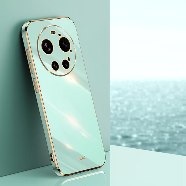

For Xiaomi 17 Ultra XINLI Straight Edge 6D Electroplate TPU Phone Case(Mint Green)