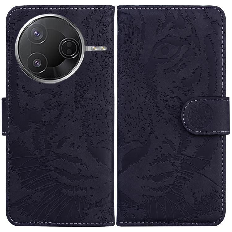 

For Redmi K80 / K80 Pro / Xiaomi Poco F7 Pro Tiger Embossing Pattern Leather Phone Case(Black)