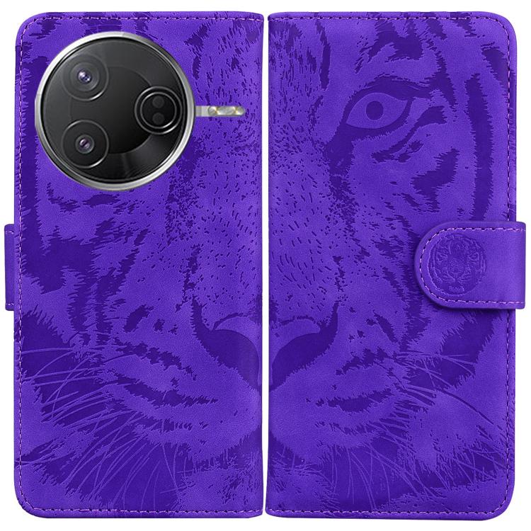 

For Redmi K80 / K80 Pro / Xiaomi Poco F7 Pro Tiger Embossing Pattern Leather Phone Case(Purple)