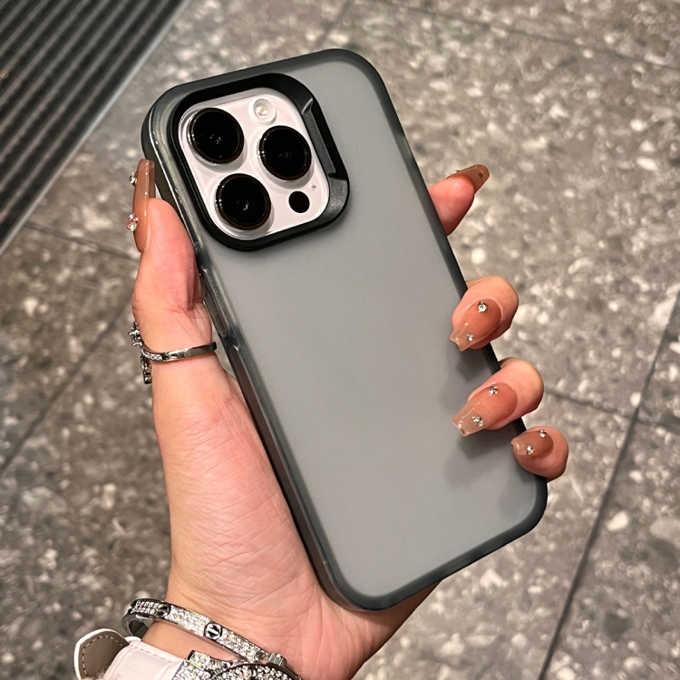 

For iPhone 16 Pro Frosted Shockproof TPU Phone Case(Transparent Grey)