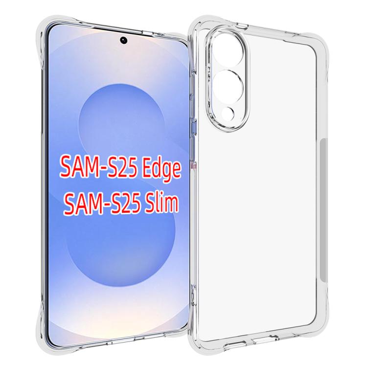 

For Samsung Galaxy S25 Edge 5G Shockproof Non-slip Thickening TPU Phone Case(Transparent)